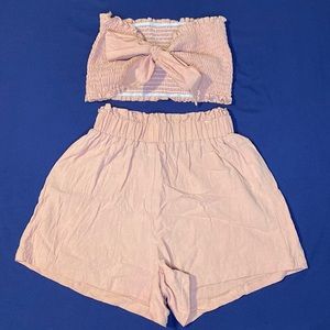 Tube top and shorts set